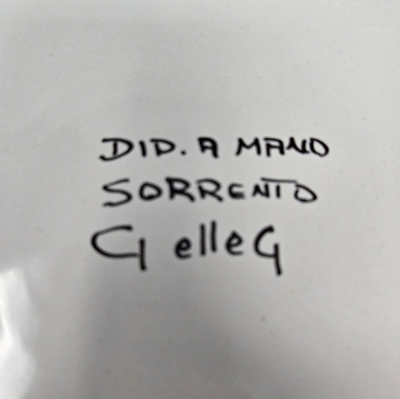 Italian Dipinto A Mano Sorrento Decorative Wall Plate Hand Painted Sunflower - Picture 6 of 10